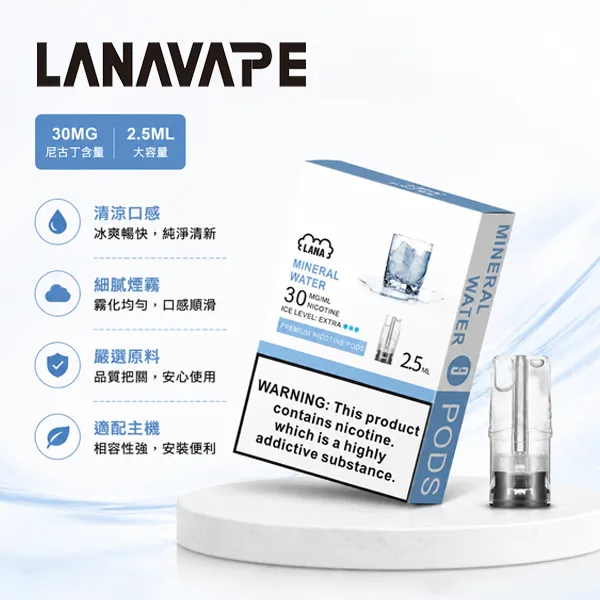 LANA/拉納 Lanavape Pod LANA 1st Generation Transparent Pod Green Bean Ice